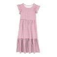 thumbnail image 5 of WRKEKC Robe Maxi pour Filles, Robe Décontractée d'Été pour Filles, Robe d'Été à Manches Courtes Col Rond Couleur Unie 10-11 Ans, 5 of 5