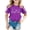 00-Purple1211, variant on WOYY Girls Glitter Football Print T-Shirt Kids Short Sleeve Crew Neck T Shirt, Blue, Sizes 3-13