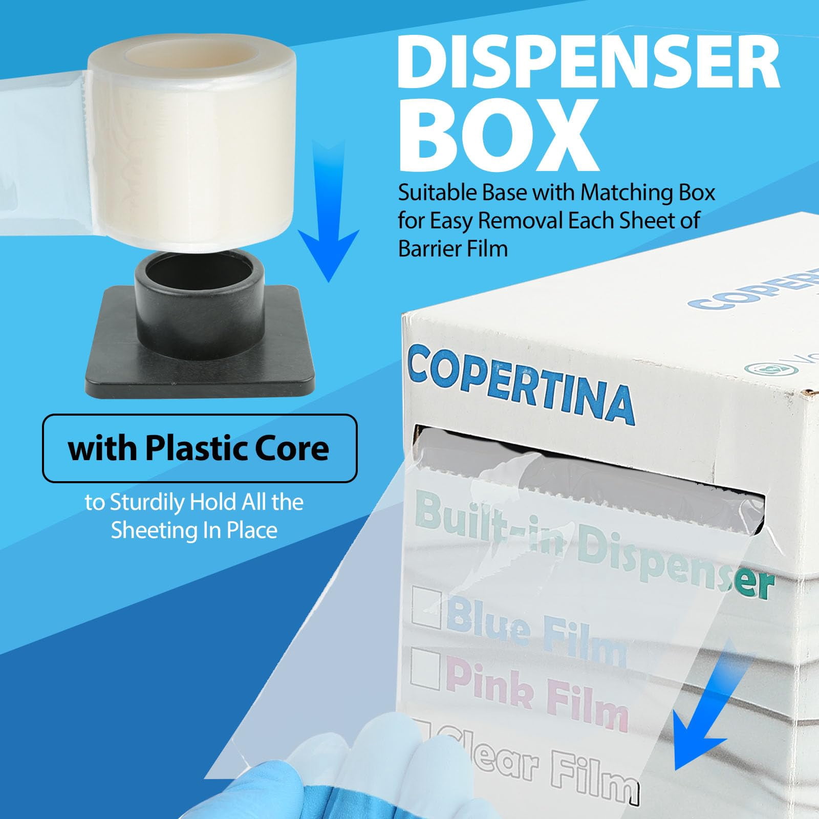 Dental Barrier Film Roll, 4 x 6 in, 2400 Sheets – Clear