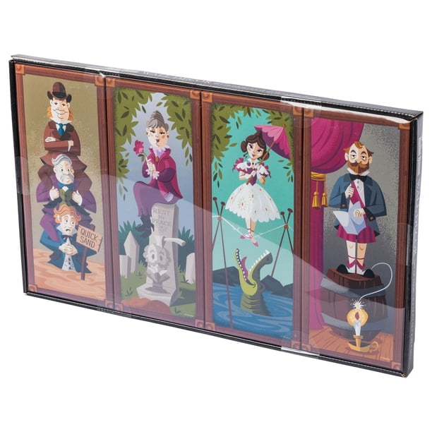 Set de arte en lienzo para pared Silver Buffalo Haunted Mansion, 4 piezas