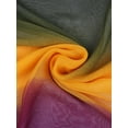thumbnail image 3 of Unique Bargains Long Chiffon Lightweight Scarf Gradient Color Scarf for Women Green/Yellow/Purple, 3 of 7