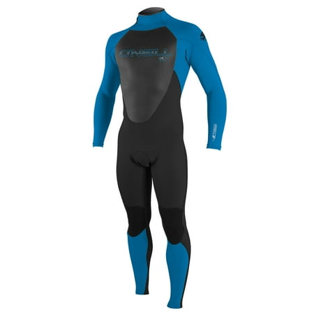O'NEILL YOUTH EPIC 3/2MM BACK ZIP FULL WETSUIT, Black/Bright Blue/Bright Blue, Size