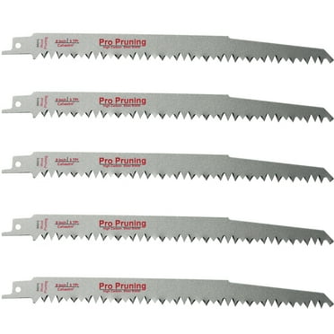 9-Inch Wood Pruning Reciprocating / Sawzall Saw Blades (5 TPI) - 5 Pack