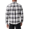 thumbnail image 2 of BASS OUTDOOR Mens Stretch Flannel Button Up Shirt, Black, X-Large, 2 of 2
