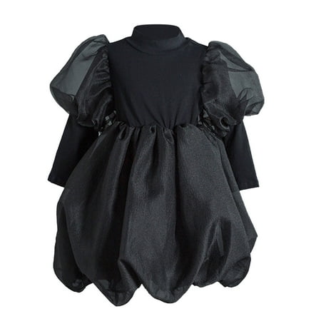 

Zlekejiko Children s Summer Skirt Dress Fashion Puffy Sleeve Chiffon Black Long Sleeve Princess Dress Birthday Dress Dress