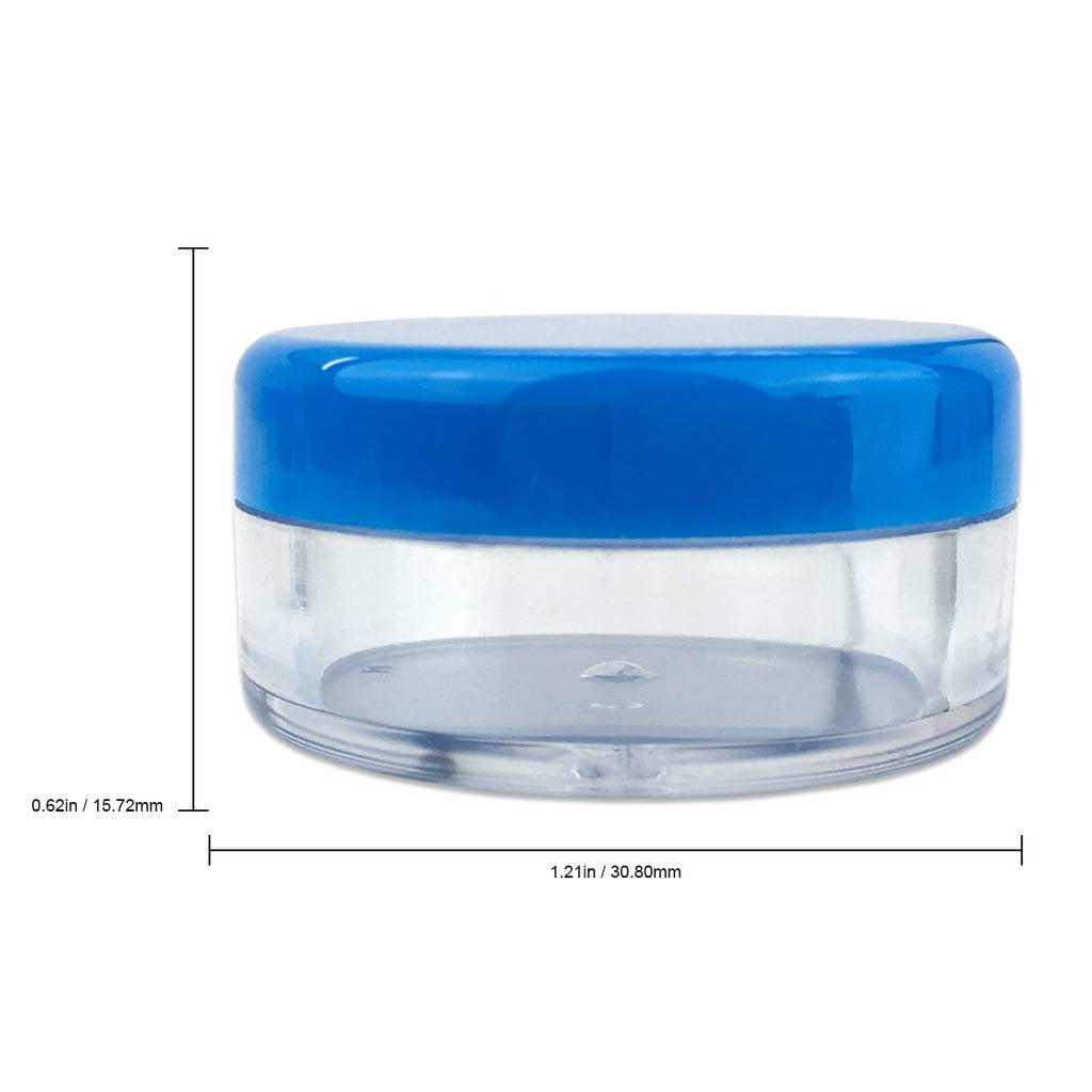 5g/5ml High Quality Acrylic Leak Proof Clear Container Jars with Blue Lids (2000 Jars)