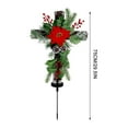 thumbnail image 3 of RuiJiao Solar - Powered Red Flower Christmas Cross Ground Insert Lights - Ideal for Courtyard and Memorial Decor, 3 of 9