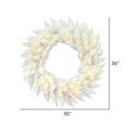 thumbnail image 2 of Vickerman 36" Sparkle White Spruce Artificial Christmas Wreath, Warm White LED Lights, 2 of 3