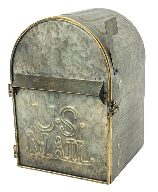Metal Mailbox with Slot and Hinged Door with Latch