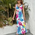 thumbnail image 3 of Flamingo Pattern Art Sleeveless Dress Women's Summer Suit Dresses for Women 2025 Luxury Party Dress, 3 of 7
