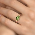 thumbnail image 4 of Gem Stone King 2.02 Ct Oval Green Peridot 18K Rose Gold Plated Silver Ring, 4 of 6