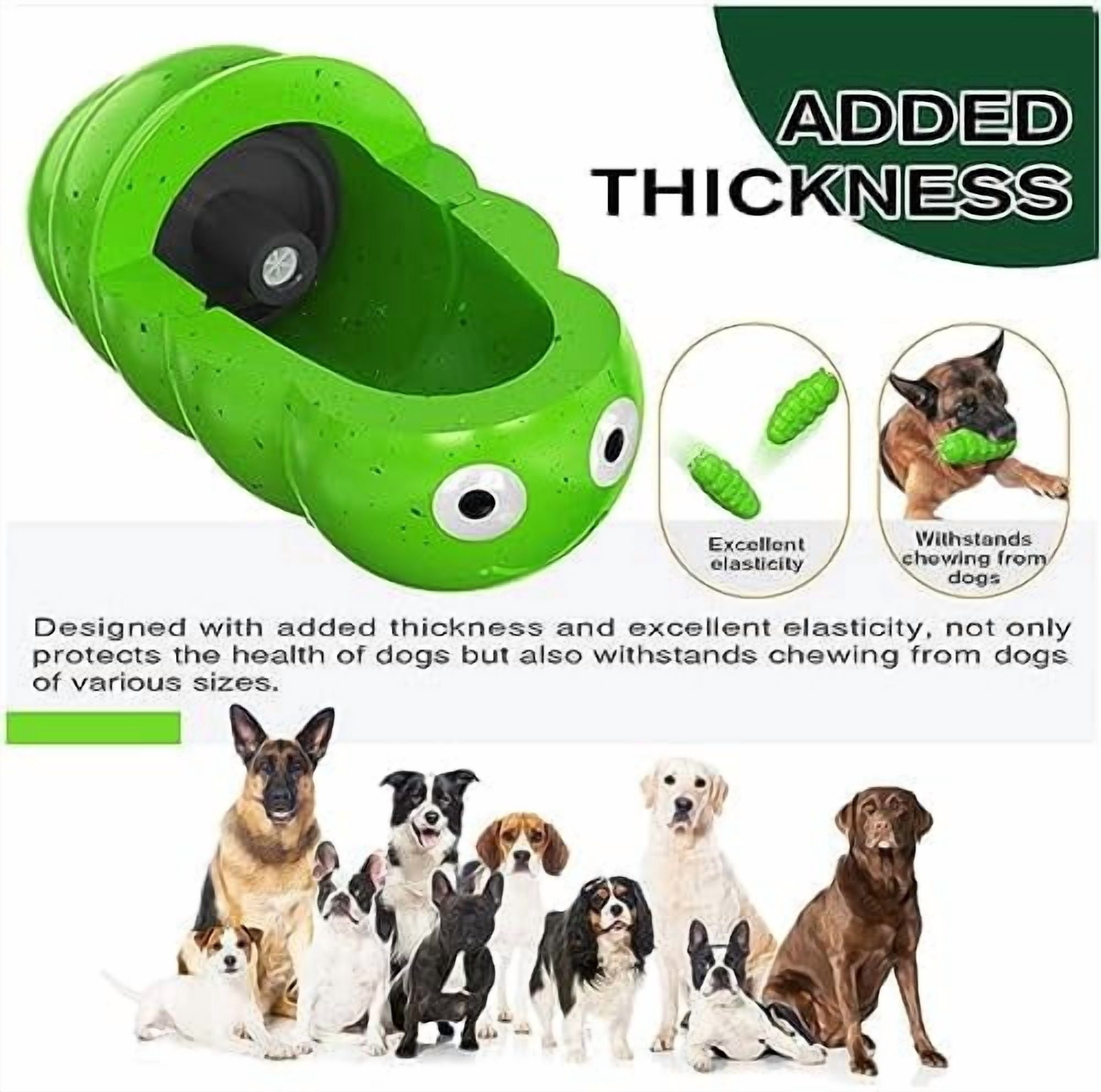 Indestructible Chew Toy for Large Breeds, Extremely Tough Dog Toy for Aggressive Chewers, Durable Latex Green Toy