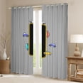 thumbnail image 2 of Manfei Monogrammed I Theme Black Out Curtains,Gray Black Curtains Pack of 2 (42x63 Each),Multicolor Cartoon Sport Car Bedroom Curtains For Boys Teens,Ultra Soft Bedroom Decor, 2 of 6