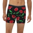 thumbnail image 2 of Salouo Cherry Pattern Men's Boxer Briefs, Soft & Breathable Underwear Elastic Waistband Briefs for Men,1-Pack, 2 of 7