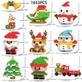 thumbnail image 3 of Christmas Tree Train Santa Claus Model Building Blocks, Elk Elves Snowman Mini Bricks, Xmas Gifts Toys, 3 of 5