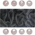 thumbnail image 6 of XXL Extended Black Gaming Mouse Pad with Stitched Edges Minimalist Topographic Map Desk Pads Large Contour Lines Mousepad Non-Slip Rubber Office Mouse Mat(Size:31.5x11.8in), 6 of 6