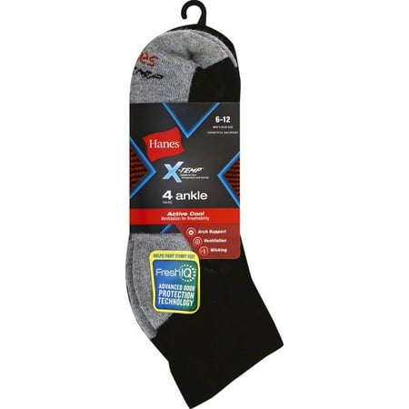 Hanes - Hanes Men's X-Temp Ankle Socks, 4 Pack - Walmart.com - Walmart.com