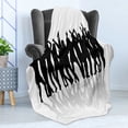 thumbnail image 4 of Science Party Soft Flannel Fleece Throw Blanket, Young Crowd Silhouette Design Party Together Illustration Art Print, Cozy Plush for Indoor and Outdoor Use, 60" x 80", White and Black, by Ambesonne, 4 of 5