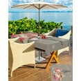 thumbnail image 5 of Fsddascl Pink Christmas Outdoor Tablecloth - 60x84 Inch Dining Table Cover, Grey Santa Winter Snowflake Botanical Rustic Waterproof Outdoor Table Cloth with Umbrella Hole & Zipper for Patio, 5 of 7