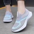 thumbnail image 2 of GPOECD Espadrilles de Marche pour Femmes en Maille Respirante Style Décontracté Mode Design à Blocs de Couleur Marche Confortable pour le Quotidien Chaussures Décontractées Légères pour Femmes Gris,39, 2 of 8