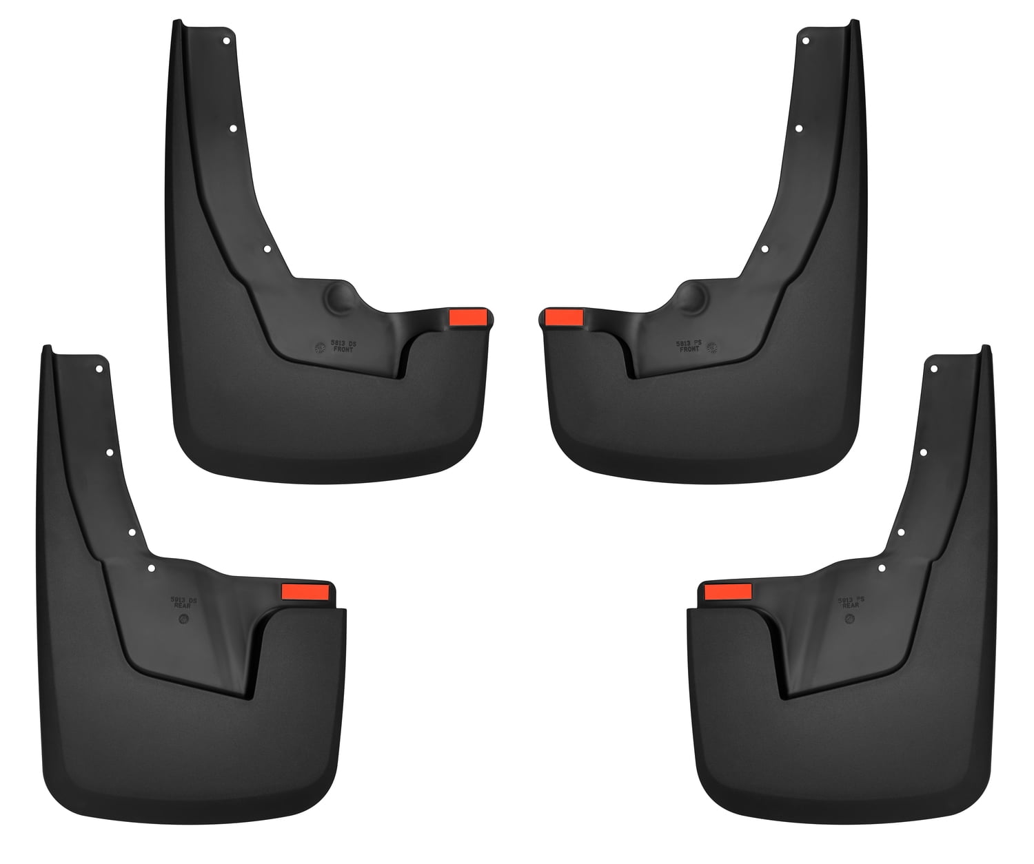 Photo 1 of Husky Liners 58136 Rear Mud Guards for Dodge Ram 1500 with Fender Flares, Black