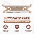 thumbnail image 4 of New Arrivals Boho Magazine Rack, Rope Woven Newspaper Rack, 4 of 10
