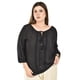 thumbnail image 1 of Blusa con detalle de borlas Roman Fashion /Tallas Extras, 225 (Negro) negro 38, 1 of 5