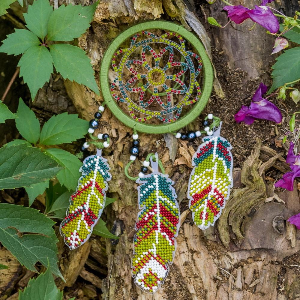 Set for embroidery with beads on a plastic base FLPL-029