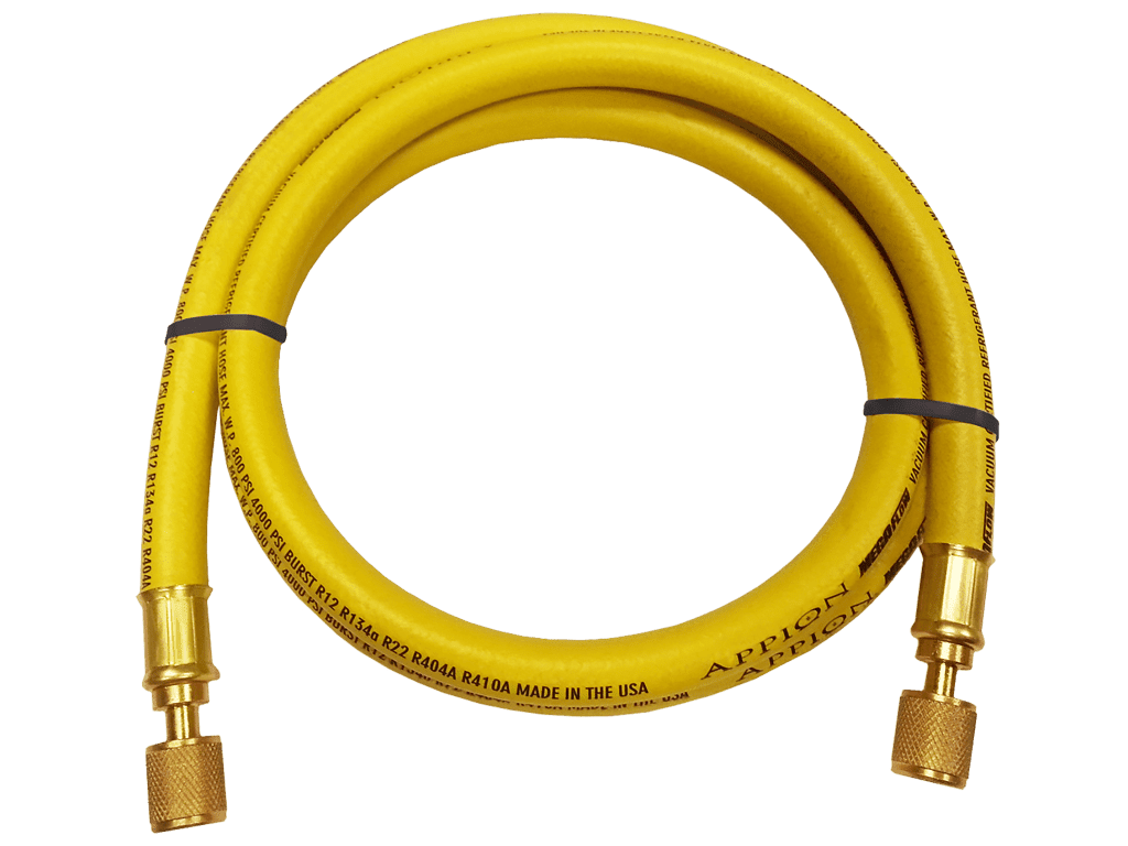 Appion MH380006AAY 1/4'FL to 1/4'FL Yellow 6-foot Hose 3/8' Dia 