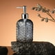 thumbnail image 4 of Dispensador de jabón de vidrio con diseño ondulado, capacidad de 350 ml, para jabón de manos, champú, gel de ducha, bomba de presión, contenedor rellenable, para baño y cocina., 4 of 6