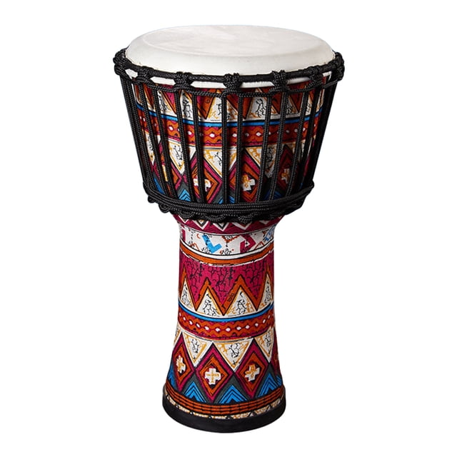 Congo Drum Musical Instrument African Goatskin Drumhead Arte Colorido Patrones 8 Pulgadas Gran Regalo para Principiantes Adultos Y