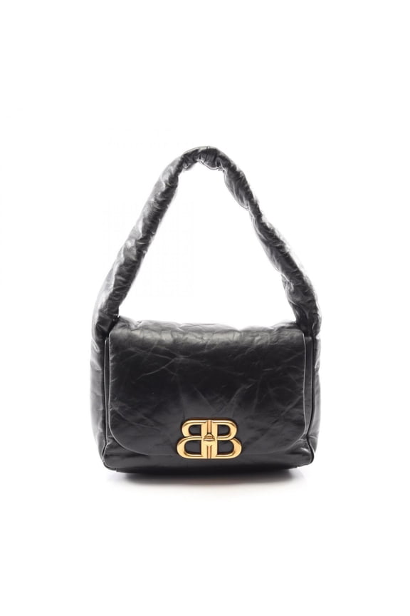 Pre-Owned Balenciaga Monaco Sling Bag Shoulder Handbag Leather Women's Black 787896