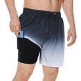 thumbnail image 2 of SURJDE Mens Swim Trunks Quick Dry Mens Board Shorts Bathing Suits Mens Swim Trunks with Compression Liner, 2 of 7