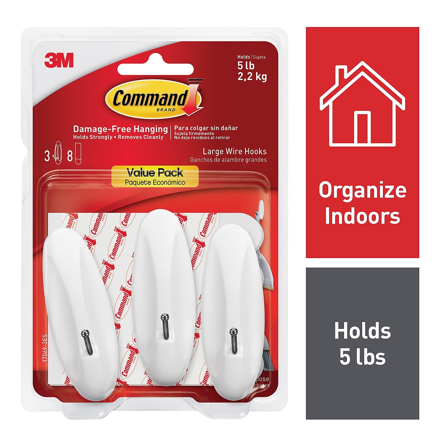 Command Large Wire Hook 3/Pack (170693ES) 170693ES