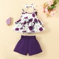 thumbnail image 2 of Summer Saving! Yievot 3Pcs Toddler Girls Summer Outfits Sleeveless Floral Camisole Tank Top + Shorts +Hairband Set Casual Girls Clothing Sets 3 Months-2 Years 2024 Summer Toddler Outfits on Clearance, 2 of 7