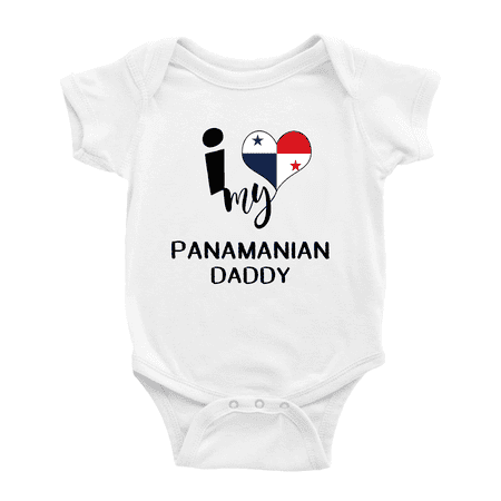 

I Heart My Panamanian Daddy Panama Love Flag Baby Clothes (White 12-18 Months)