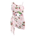 thumbnail image 5 of Tutolipy Strawberries Girls Swimsuit for Swimwear Beach, Sun Protection Adjustable Strap Girls One Piece Bathing Suit with Mesh Cover Up 17-18 Years Old, 5 of 9