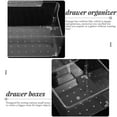 thumbnail image 3 of Caja de almacenamiento con cajones, organizador transparente de plástico para cubiertos, para maquillaje, escritorio, oficina, 3 piezas, 3 of 6