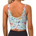 thumbnail image 4 of Picia Butterflies Sports Bra for Women,Padded Strappy Sports Bras Medium Support Yoga Bra with Removable Cups,Running Yoga Bra-Medium, 4 of 9
