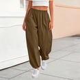 thumbnail image 2 of BUIGTTKLOP Cargo Joggers for Women High Waisted Casual Pants Baggy Loose Fitted Summer Pants with Pockets, 2 of 6