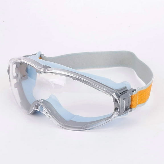 Mowing Goggles, Anti Fog Scratch Resistant, Eye Protection for Men and Women, blue , Transparent Lenses