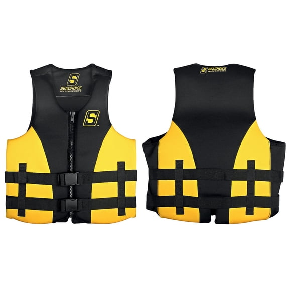 Seachoice 85128 Evoprene Multi-Sport Life Jacket - 2XL - Yellow/Black, Fits Chest 44-50 in, USCG Level 70
