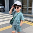 thumbnail image 2 of TOWED22 Girls Summer Clothes Set Tie-Dye Top and Elastic Waist Shorts Play Outfit 12M-4T Blue,10-11 Y, 2 of 6