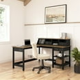 thumbnail image 3 of Mayfield 60W L Shaped Computer Desk in Vintage Black and Reclaimed Pine, 3 of 10