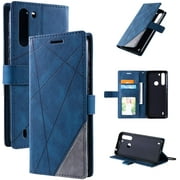 Case for Motorola Moto One Fusion Case Cover,Case for Motorola Moto One Fusion Case Flip Pu Leather Cover Blue