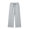 thumbnail image 5 of VV AVEORS Baggy Sweatpants For Girls High Waisted Wide Leg Sweat Pants Drawstring Workout Jogger Fall Winter Clothes Gray 160, 5 of 5