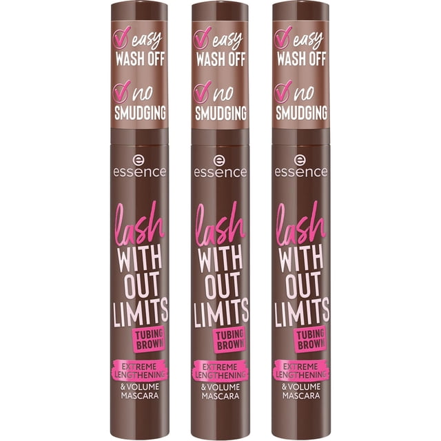 Máscara Essence Lash Without Limits Marrón - Pack de 3