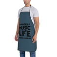 thumbnail image 4 of Without Music Life Would Be A Mistake Apron, Inspirational Gifts for Men Women, Funny Apron, Chef Bib with Pockets, Waterproof Work Apron for BBQ Kitchen Crafting Gardening, 4 of 9