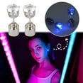 thumbnail image 2 of Wmool 1PAIR LED GLOW-IN-THE-DARK EARRINGS lighted round stud flash party holiday·, 2 of 8
