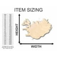 thumbnail image 2 of Unfinished Wood Iceland Shape - Country - Craft - up to 46" DIY 18" / 1/4", 2 of 3